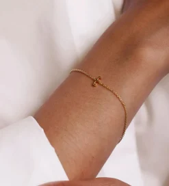 Design Letters Armbånd - E - 18K Guldbelagt