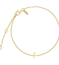 Design Letters Armbånd - F - 18K Guldbelagt