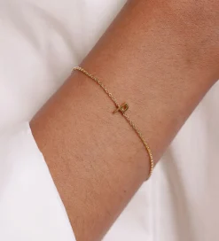 Design Letters Armbånd - P - 18K Guldbelagt