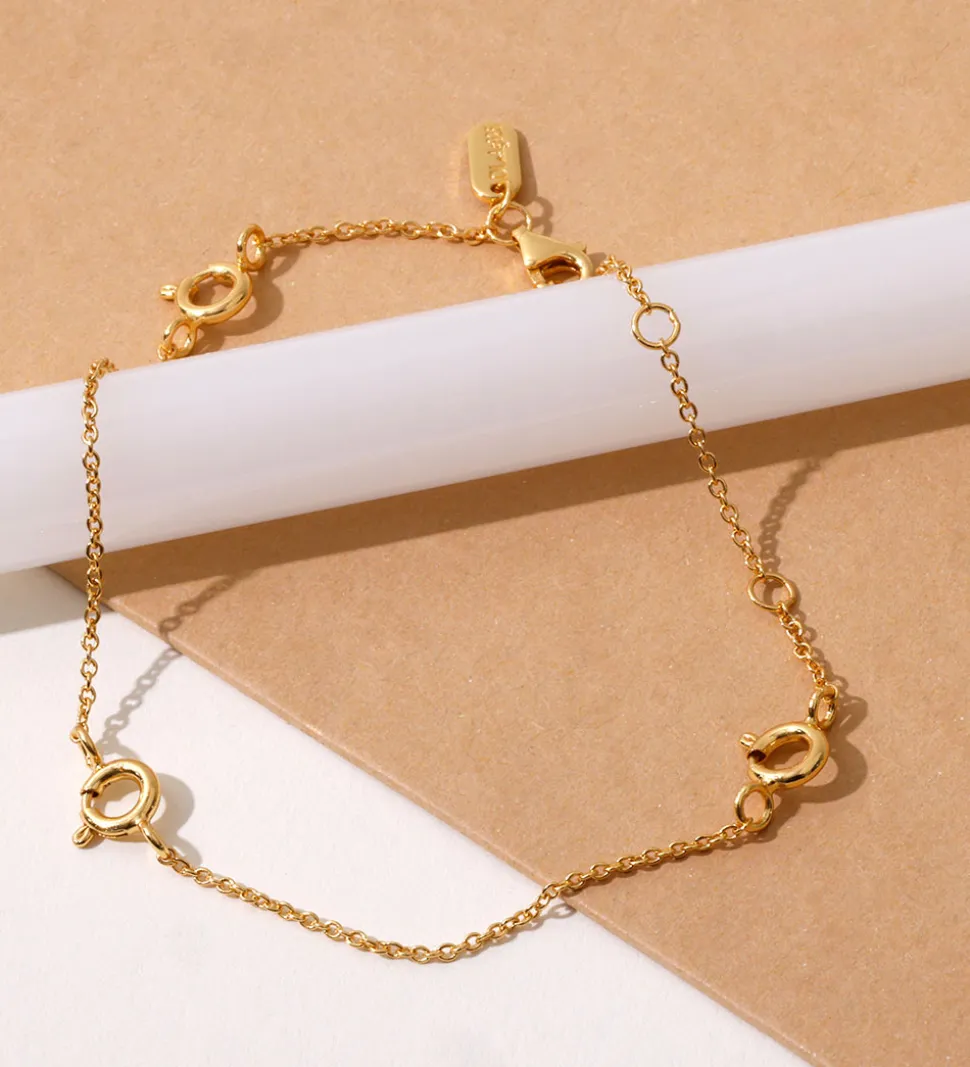 Design Letters Armbånd - Ruth Anchor Charm Lock - 18k Guldbelagt