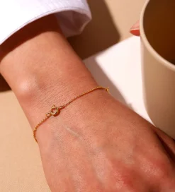 Design Letters Armbånd - Ruth Anchor Charm Lock - 18k Guldbelagt