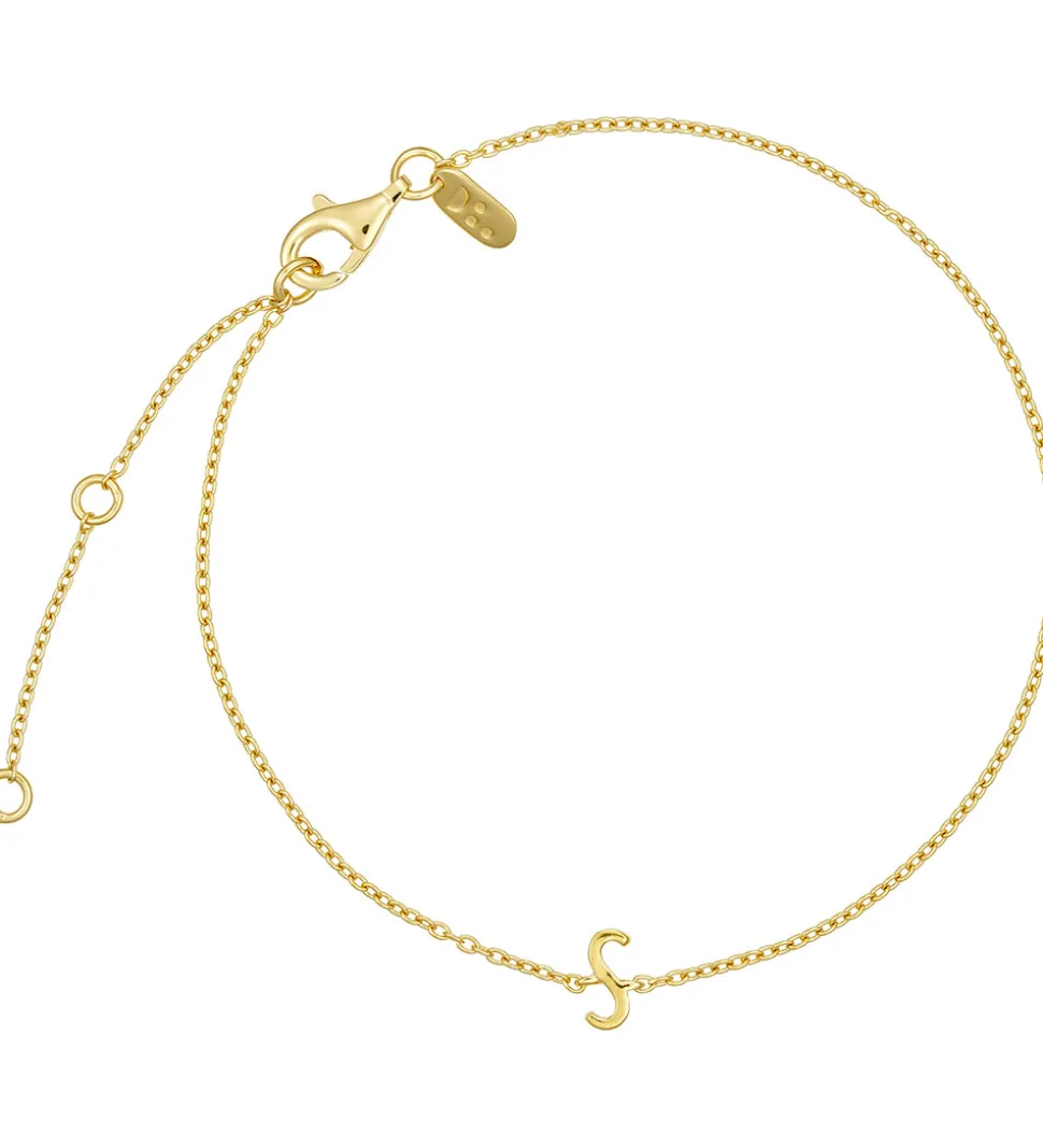 Design Letters Armbånd - S - 18K Guldbelagt