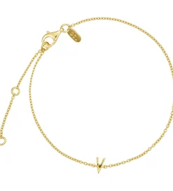 Design Letters Armbånd - V - 18K Guldbelagt