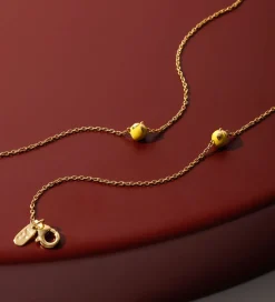 Design Letters Halskæde - 45 cm - Guldbelagt - When life gives y