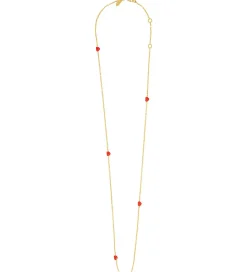 Design Letters Halskæde - Little Big Love - Guld/Rød