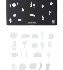 Design Letters Ikoner - Mad - Hvid