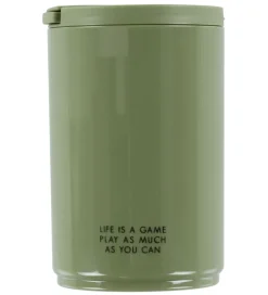 Design Letters Kop m. Sugerør - Travel - 330 ml - Grøn