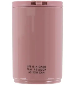 Design Letters Kop m. Sugerør - Travel - 330 ml - Rosa