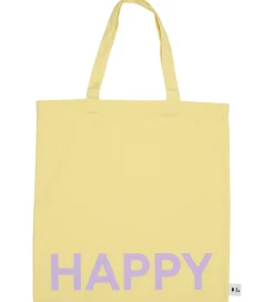 Design Letters Shopper - Happy - Gul m. Lilla