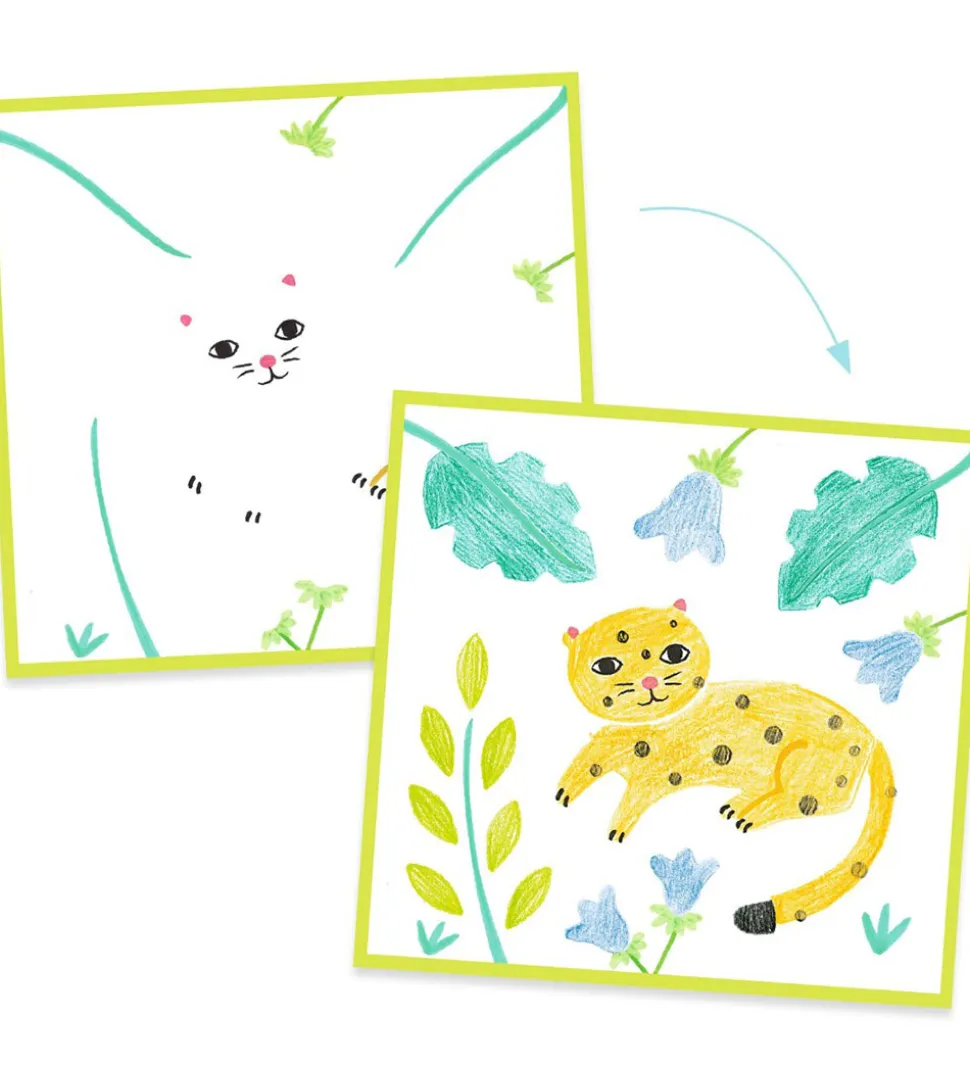 Djeco Farvesæt - 3 Skabeloner