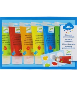 Djeco Fingermaling - 6 stk. - Multifarvet