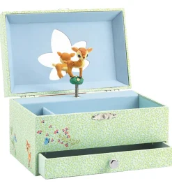 Djeco Smykkeskrin m. Musik - 18x10x13 cm - Dådyr