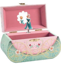 Djeco Smykkeskrin m. Musik - 14x17x8 cm - Køretur