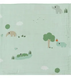 Done By Deer Babysvøb - Musselin - 120x120 cm - Playground - Blå