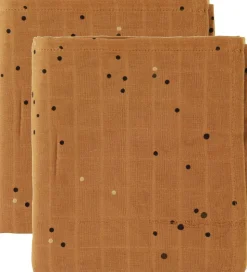 Done By Deer Babysvøb - 120x120 - 2-pak - Dreamy Dots - Mustard