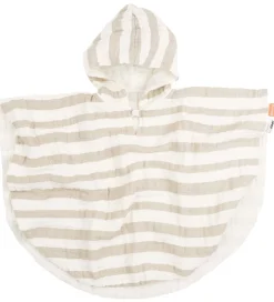 Done By Deer Badeponcho - 68x50 cm - Stripes Sand
