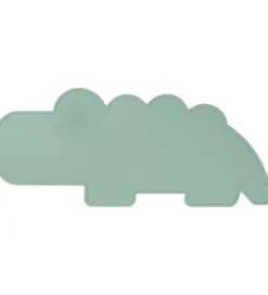 Done by Deer Dækkeserviet - Silikone - Krokodille - Grøn