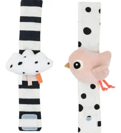 Done by Deer Håndledsranglesæt - 2-pak - Happy Clouds - Powder