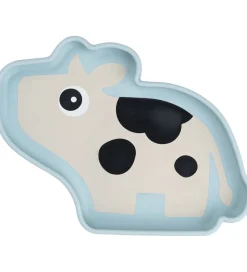 Done By Deer Silikone Stick Ad Stay Tallerken - Dotti Blå