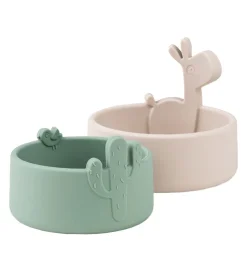 Done By Deer Skål - 2-pak - Lalee - Sand/Grøn