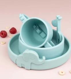 Done By Deer Skål - Silikone - Raffi - Blå