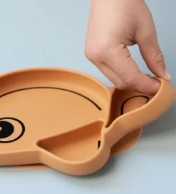 Done By Deer Skål - Silikone - Stick & Stay - Wally - Mustard