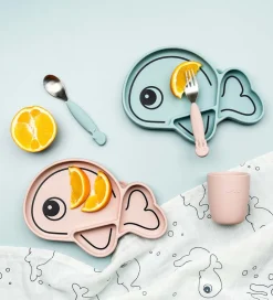 Done By Deer Skål - Silikone - Stick & Stay - Wally - Powder