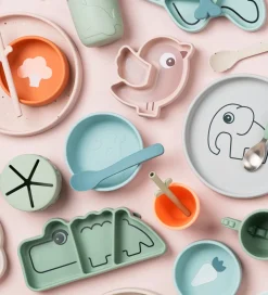 Done by Deer Snacktallerken - Silikone - Stick & Stay - Birdee -