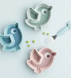 Done by Deer Snacktallerken - Silikone - Stick & Stay - Birdee -