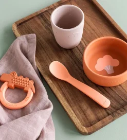 Done By Deer Spisesæt - Silikone - 3 dele - Papaya