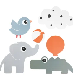 Done By Deer Vægdekoration - 6 stk. - Deer Friends - Farvemix