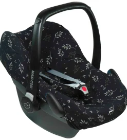 Dooky Sædeovertræk Til Autostol - 0+ - Romantic Leaves - Sort