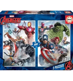 Educa Puslespil - 2x500 Brikker - Avengers