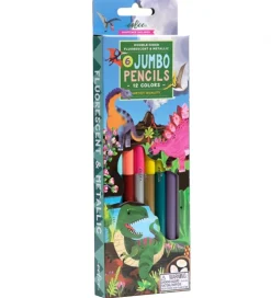 Eeboo Farveblyanter - 6 Stk. - Jumbo - Dinosaur
