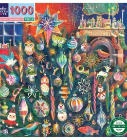 Eeboo Puslespil - 1000 Brikker - 58,4x58,4 cm - Holiday Ornament