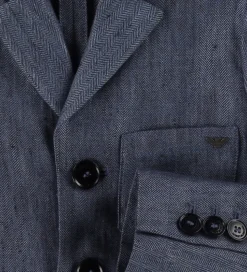 Emporio Armani Jakkesæt - Hør - Blåmeleret