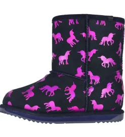 EMU Australia Bamsestøvler - Rainbow Unicorn Brumby - Midnight m