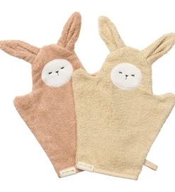 Fabelab Badehandske - 2-pak - Kanin - Old Rose