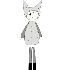 Fabelab Wallstickers - Dreamy Friend Pirate - Grå m. Pirat