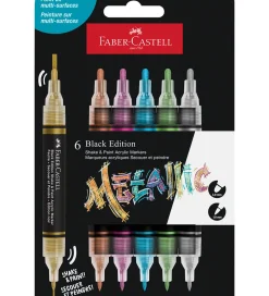 Faber-Castell Tuscher - Shake & Paint Akryl - 6 Stk. - Metallic