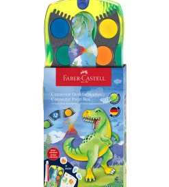 Faber-Castell Vandfarve - Dinosaur - 12 Farver + Chinese White