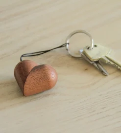 FableWood Hjerte-Nøglering - 5 cm - Natur