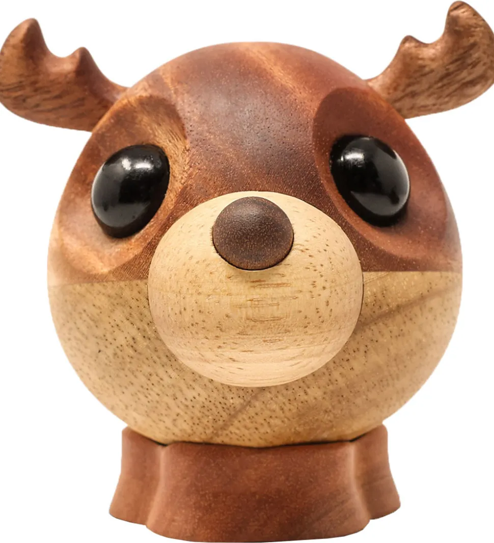 FableWood Pick-Me-Up Rensdyr - Rolf - 9 cm - Natur