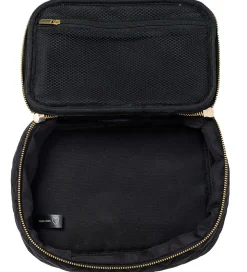 Fan Palm Toilettaske - Large - Quiltet Velour - Black Velvet