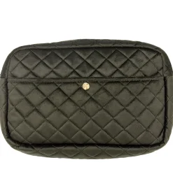 Fan Palm Toilettaske - Large - Quiltet Velour - Palm Green