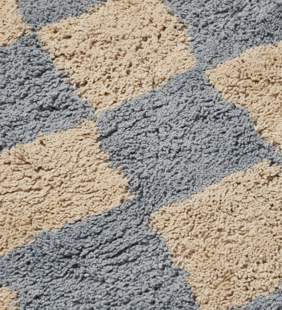 Ferm Living Gulvtæppe - Mara - 80x150 cm - Mist Blue/Warm Sand