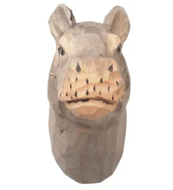 ferm Living Knage - 9,5x9,5x5 cm - Håndskåret Træ - Flodhest