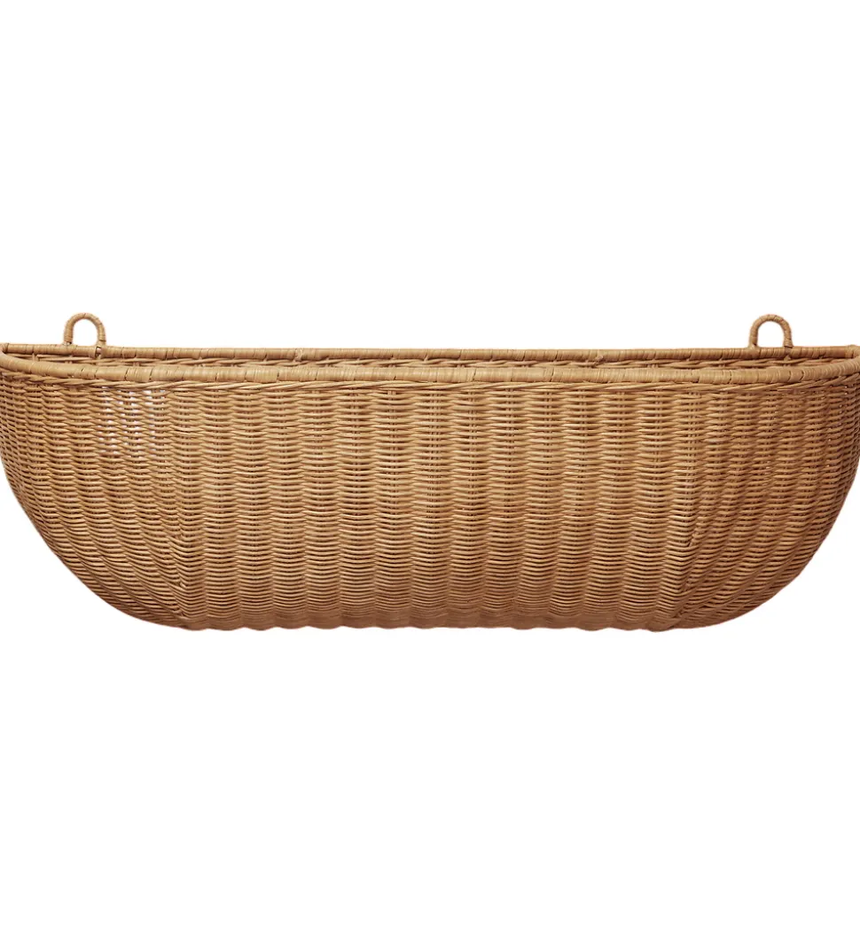 Ferm Living Væglomme - Flettet Rattan - 75x25 cm - Natural