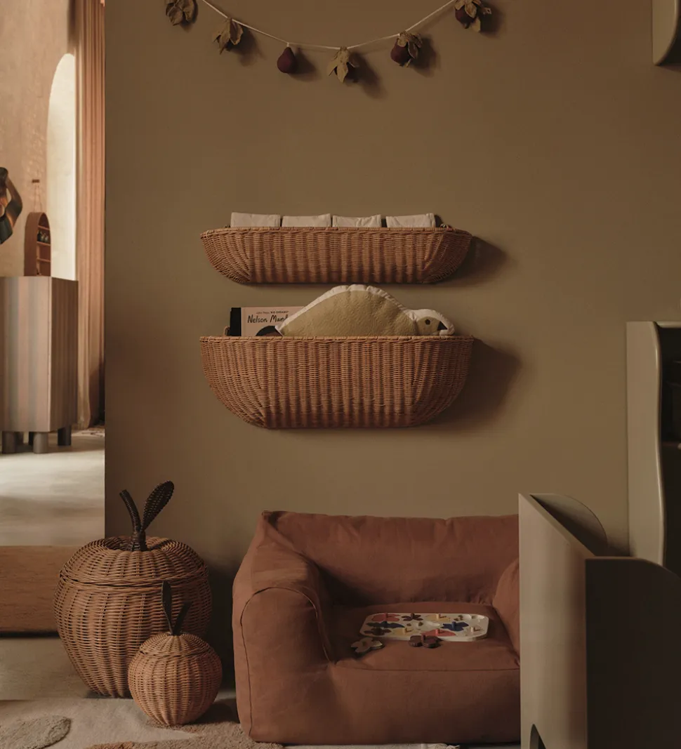 Ferm Living Væglomme - Flettet Rattan - 75x25 cm - Natural