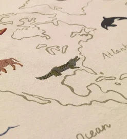 Ferm Living Vægophæng - The World Textile Map - Off White